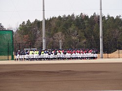 関西の中学生女子軟式野球チーム合同練習in履正社箕面グランド（1/19）